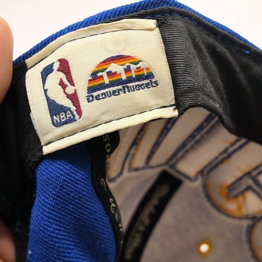 VTG 80/90s 3D SPELLOUT Mitchell & Ness Denver Nuggets NBA Hat Cap EMBROIDERED - Picture 8 of 8